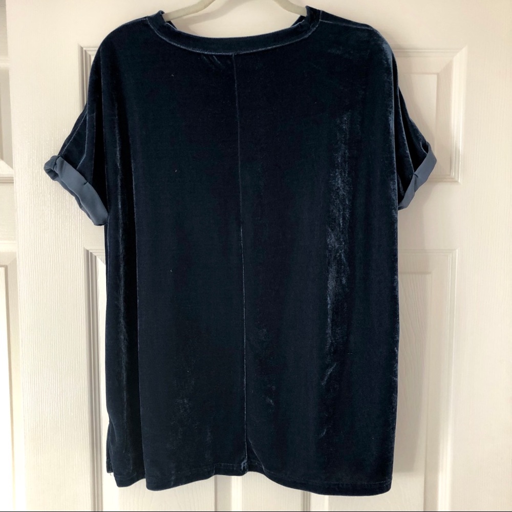 Velvet crew neck tee